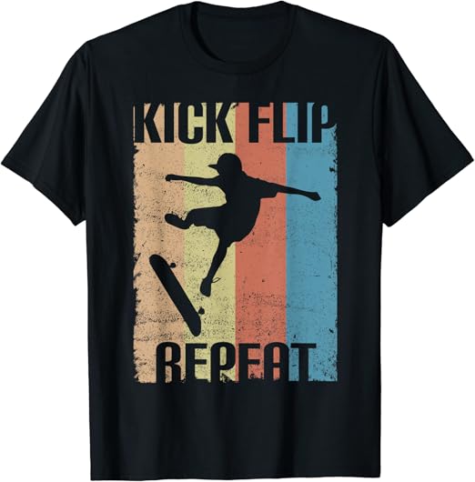 Distressed Vintage Retro Skateboard Clothes For Boy Skater TShirt